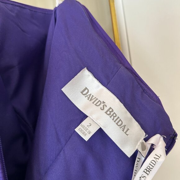 NWT royal purple prom/ party dress never worn; high low hem - Picture 4 of 5